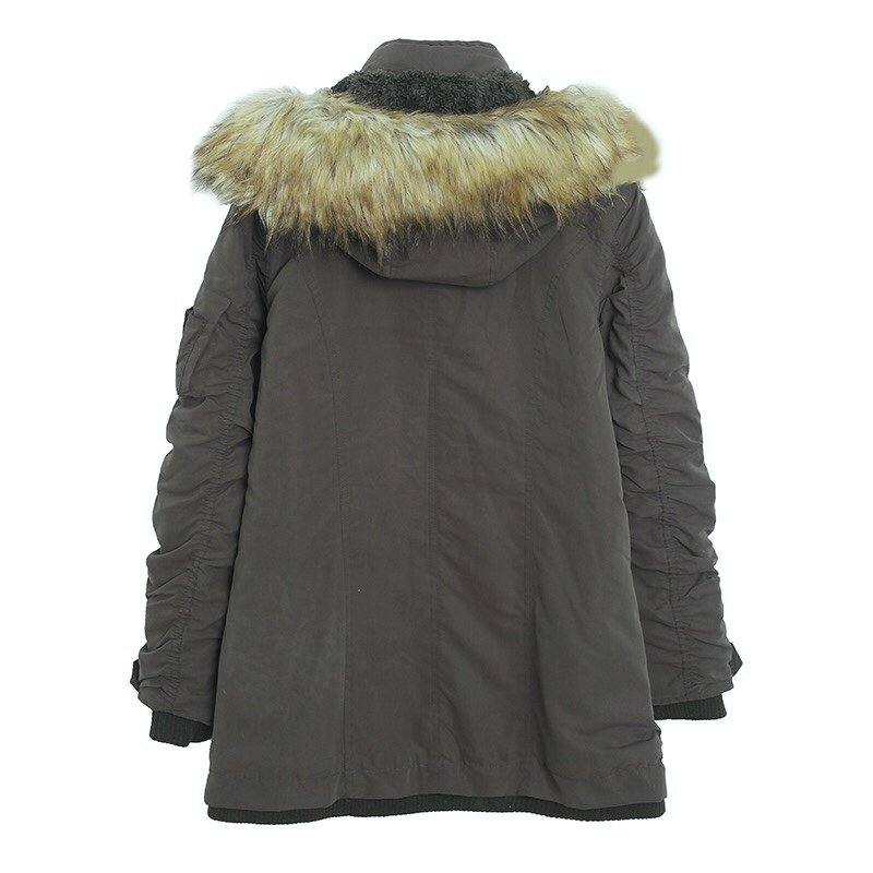 Private pause เสื้อโค้ทฮู้ดกันหนาว เสื้อปาร์กา parka สีเขียว แบรนด์ PRIVATE PAUSE (JAPAN) แต่งเฟอร์ (ฮู้ด& ขนเฟอร์ ถอดได้ทุกชิ้นค่ะ) เขียว