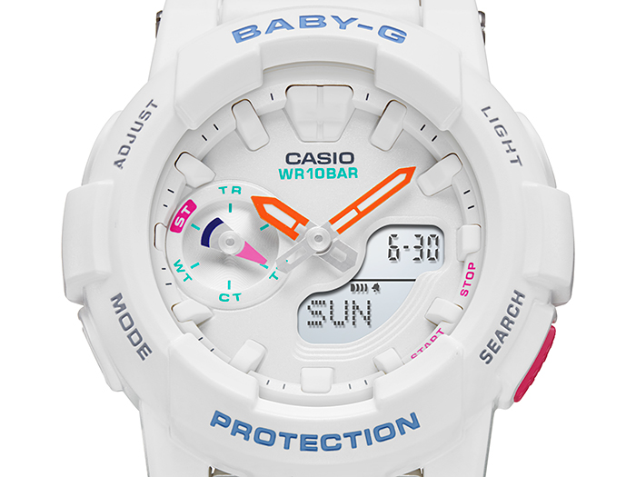 CASIO BABY-G นาฬิกาข้อมือ นาฬิกากันน้ำ นาฬิกาของแท้ ประกันศูนย์ CMG 1 ปี รุ่น BGA-185-7A นาฬิกาสีขาว