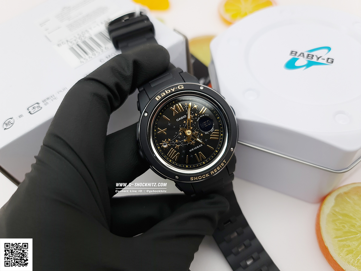 CASIO BABY-G นาฬิกาข้อมือ นาฬิกากันน้ำ นาฬิกาของแท้ ประกันศูนย์ CMG 1 ปี รุ่น BGA-150ST-1A นาฬิกาสีดำ
