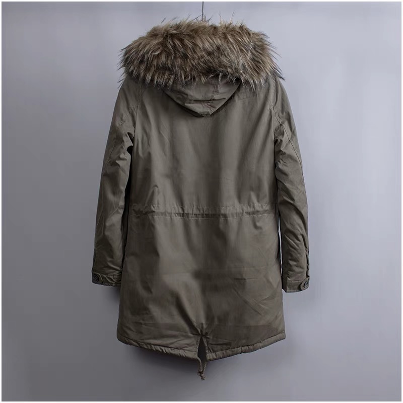 Nice&chic เสื้อโค้ทฮูท กันหนาว เสื้อParka สีเขียวแต่งขนเฟอร์ (เฟอร์ถอดได้คะ) งานสวย บุนวมอุ่น ใส่ติดลบได้เลยคะ Size L/XL/XXL สำเนา เขียว