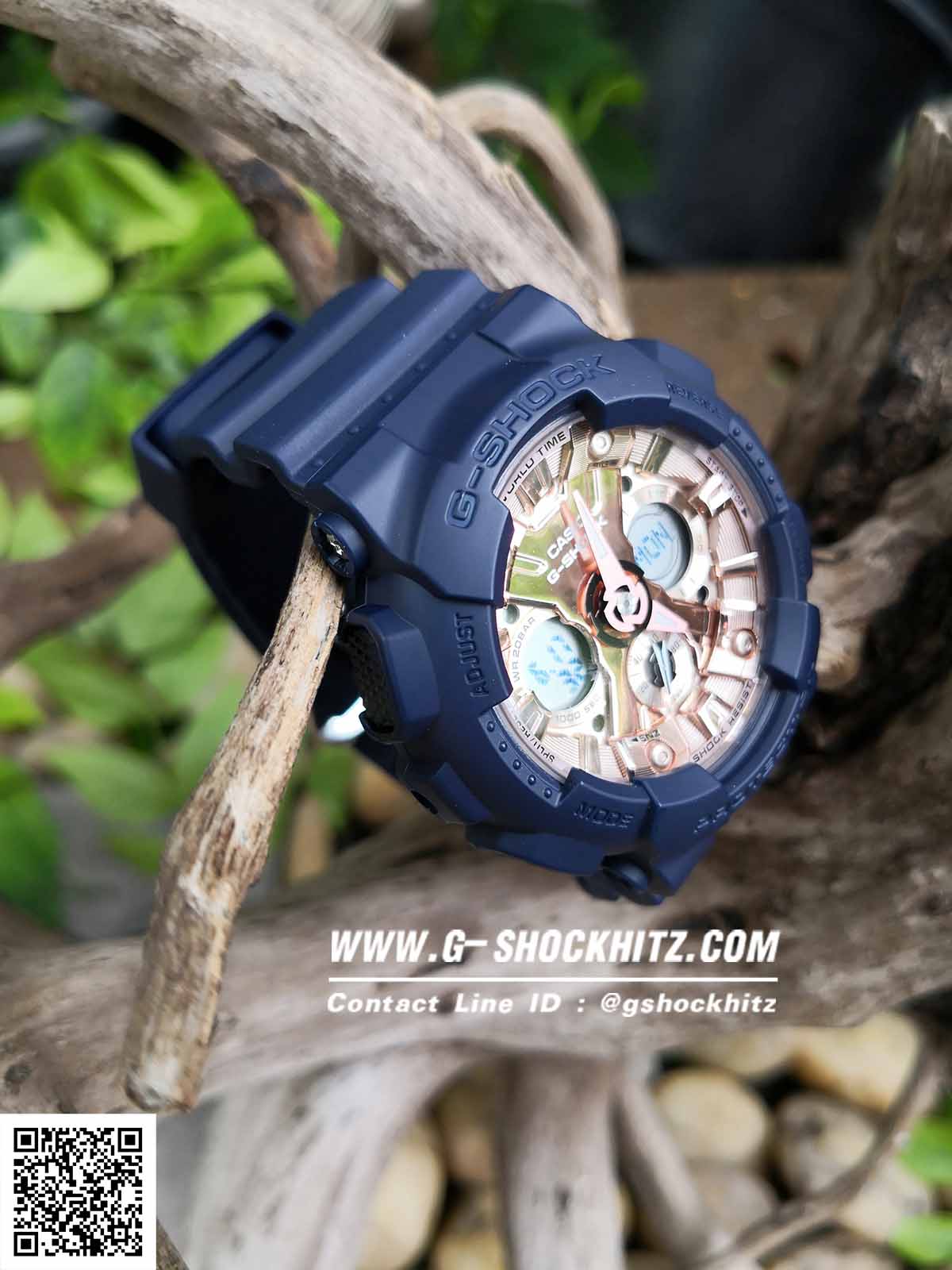 CASIO G-SHOCK นาฬิกาข้อมือ นาฬิกากันน้ำ นาฬิกาของแท้ ประกันศูนย์ CMG 1 ปี รุ่น GMA-S120MF-2A2 นาฬิกาสีน้ำเงิน