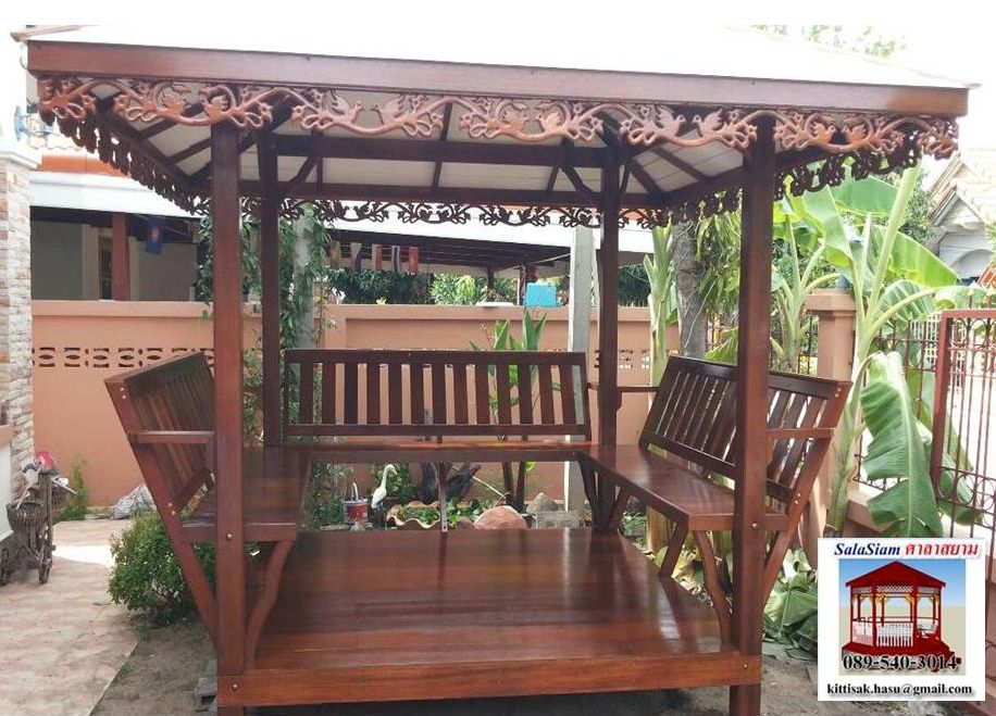 รหัสสินค้า : SL-001 : ศาลาทางบาหลี สีเสาเหลี่ยม ขนาด 2 X 2 X 3 เมตร