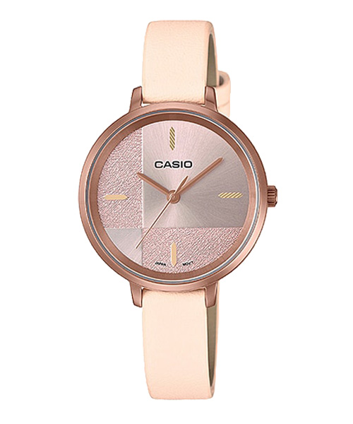 CASIO นาฬิกาคาสิโอ นาฬิกาข้อมือ นาฬิกากันน้ำ นาฬิกาของแท้ ประกันศูนย์ CMG 1 ปี รุ่น LTP-E152RL-4E นาฬิกาสีชมพู