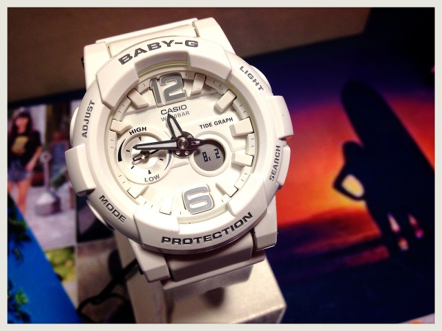 CASIO BABY-G นาฬิกาข้อมือ นาฬิกากันน้ำ นาฬิกาของแท้ ประกันศูนย์ CMG 1 ปี รุ่น BGA-180-7B1 นาฬิกาสีขาว