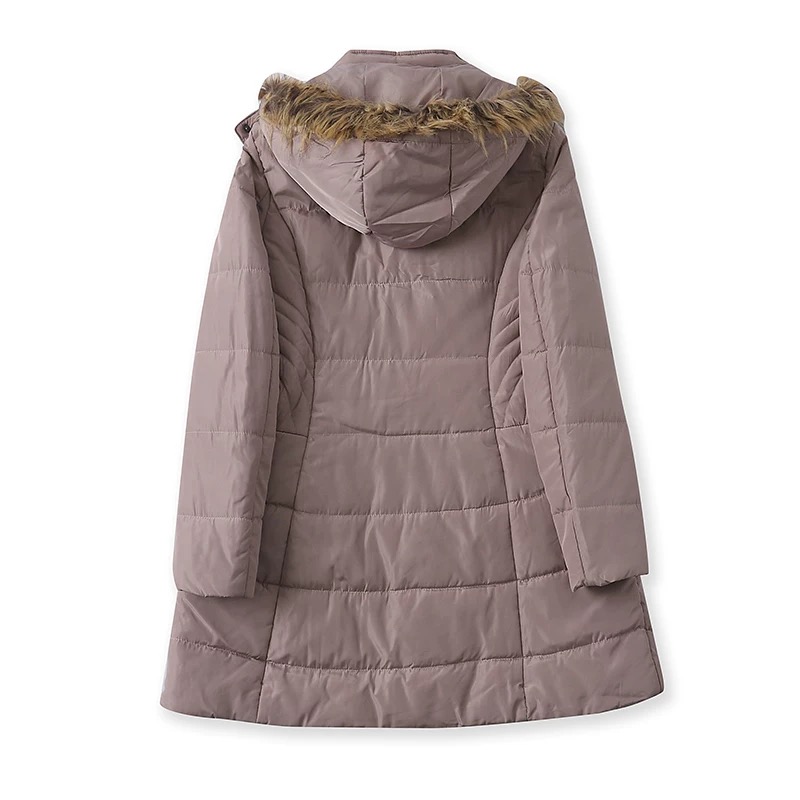 U.S. Polo ASSN. เสื้อกันหนาว เสื้อฮู้ดเฟอร์ บุนวมอุ่น สีนู้ดกะปิ แบรนด์ U.S. POLO ASSN. (padded puffer coat สำเนา กะปิ