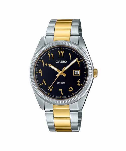 CASIO นาฬิกาคาสิโอ นาฬิกาข้อมือ นาฬิกากันน้ำ นาฬิกาของแท้ ประกันศูนย์ CMG 1 ปี รุ่น MTP-1302SG-1B3 นาฬิกาสีทอง