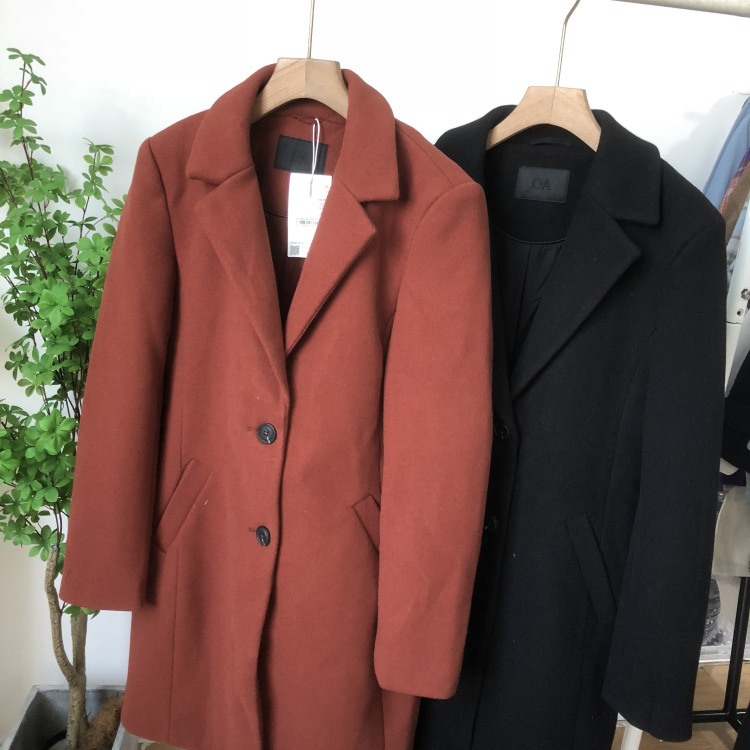 เสื้อโค้ทวูล Trench coat เสื้อโค้ทวูล โค้ทสีดำ แบรนด์ C&A