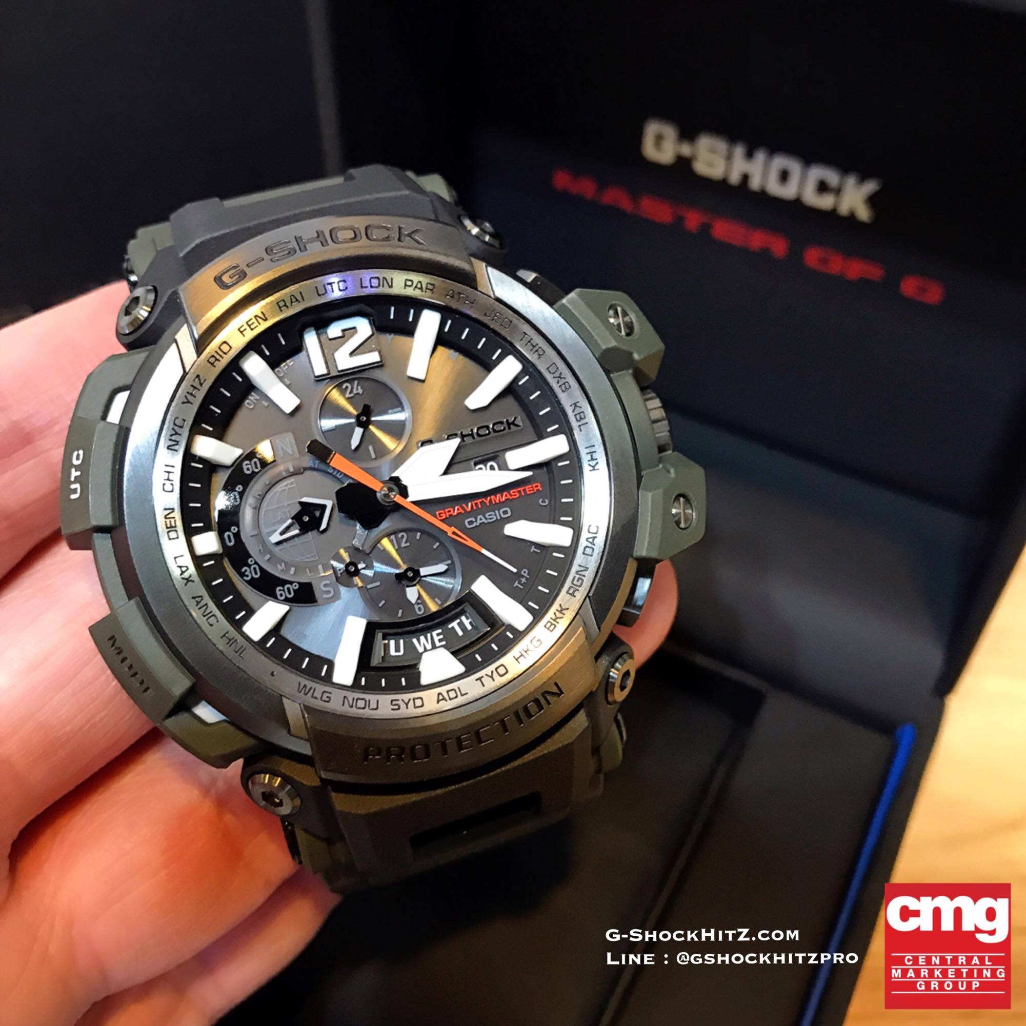 CASIO G-SHOCK นาฬิกาข้อมือ นาฬิกากันน้ำ นาฬิกาของแท้ ประกันศูนย์ CMG 1 ปี รุ่น GPW-2000-3A นาฬิกาสีดำ