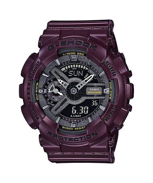 CASIO G-SHOCK นาฬิกาข้อมือ นาฬิกากันน้ำ นาฬิกาของแท้ ประกันศูนย์ CMG 1 ปี รุ่น GMA-S110MC-6A นาฬิกาสีม่วง
