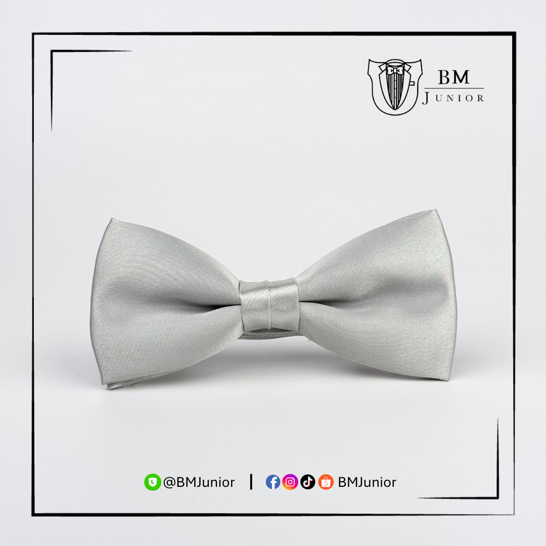 หูกระต่าย สีเทาเงิน | Silver Grey Bowtie
