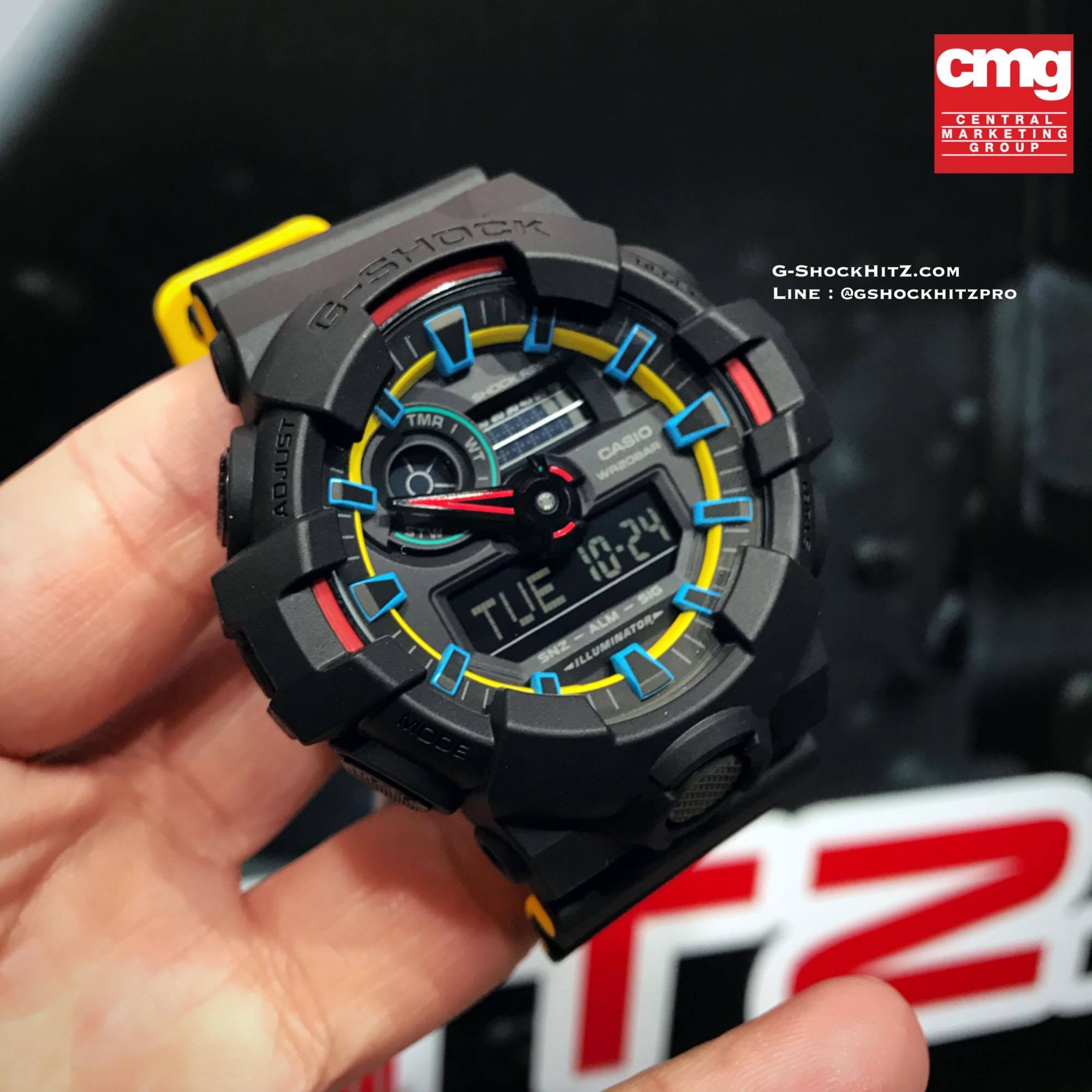 CASIO G-SHOCK นาฬิกาข้อมือ นาฬิกากันน้ำ นาฬิกาของแท้ ประกันศูนย์ CMG 1 ปี รุ่น GA-700SE-1A9 นาฬิกาสีดำ