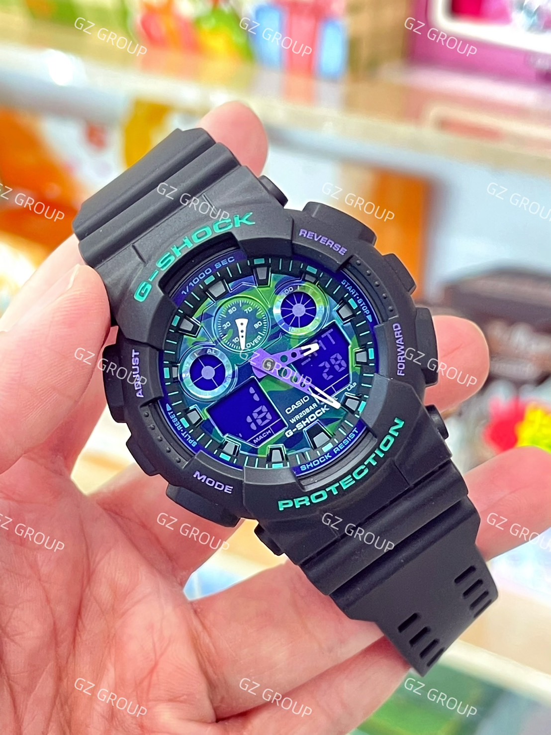 CASIO MID YEAR SALE G-SHOCK พร้อมส่ง นาฬิกาข้อมือ นาฬิกากันน้ำ นาฬิกาของแท้ ประกันศูนย์ CMG 1 ปี รุ่น GA-100BL-1A นาฬิกาสีดำ