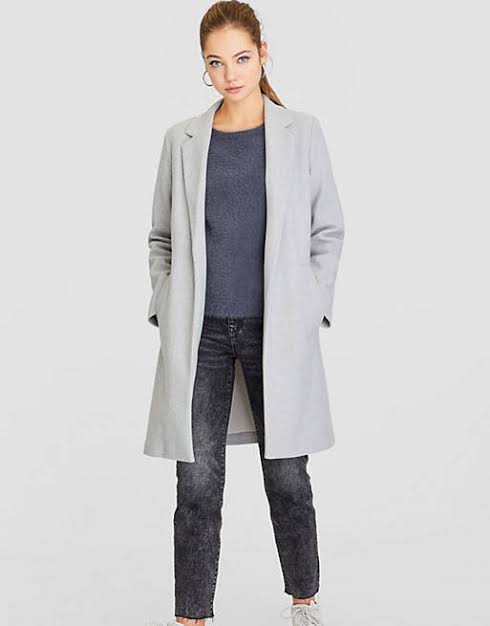 เสื้อโค้ท เสื้อโค้ทกันหนาว โค้ทวูล tailored knot coat สีเบจ แบรนด์ STRADIVARIUS สำเนา