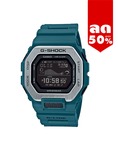 CASIO MID YEAR SALE G-SHOCK นาฬิกาข้อมือ นาฬิกากันน้ำ นาฬิกาของแท้ ประกันศูนย์ CMG 1 ปี รุ่น GBX-100-2 นาฬิกาสีฟ้า