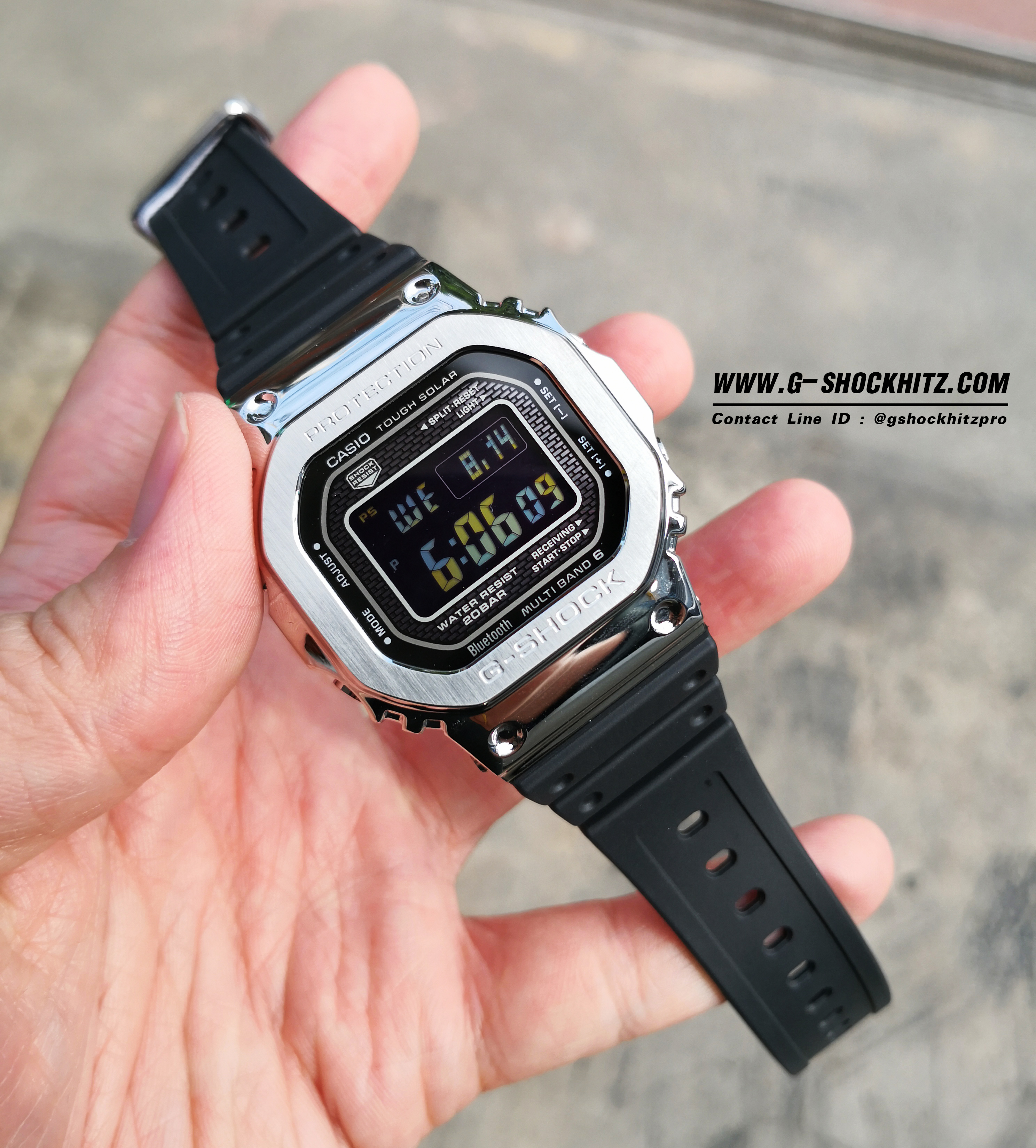 CASIO MID YEAR SALE G-SHOCK พร้อมส่ง นาฬิกาข้อมือ นาฬิกากันน้ำ นาฬิกาของแท้ ประกันศูนย์ CMG 1 ปี รุ่น GMW-B5000-1 นาฬิกาสีดำ