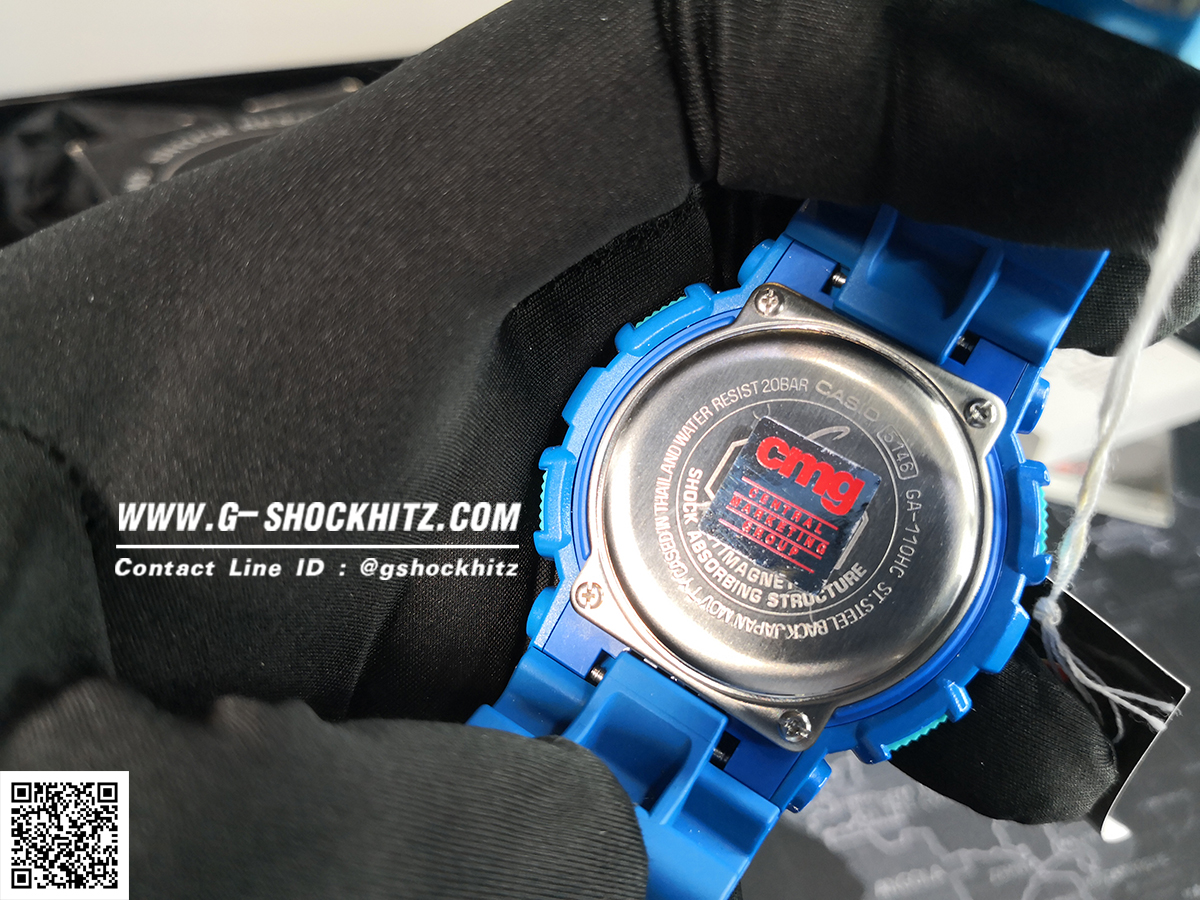 CASIO G-SHOCK นาฬิกาข้อมือ นาฬิกากันน้ำ นาฬิกาของแท้ ประกันศูนย์ CMG 1 ปี รุ่น GA-110HC-2ADR นาฬิกาสีน้้ำเงิน