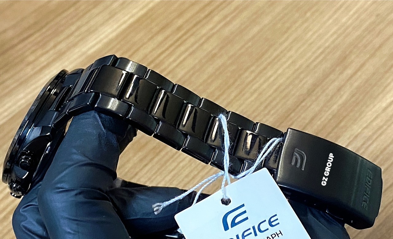 CASIO EDIFICE นาฬิกาข้อมือ นาฬิกากันน้ำ นาฬิกาของแท้ ประกันศูนย์ CMG 1 ปี รุ่น EFV-570DC-1A นาฬิกาสีดำ