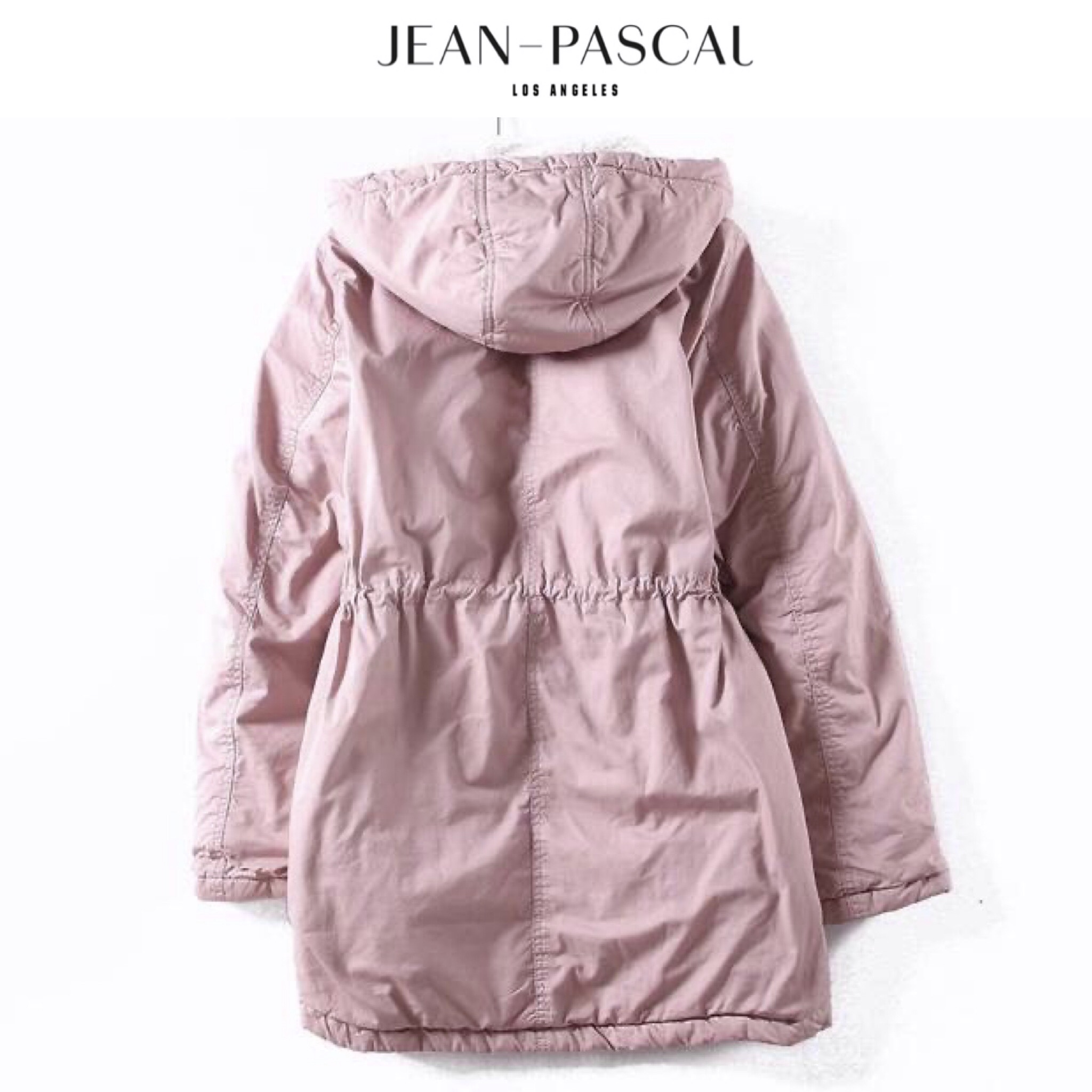 Jean pascale เสื้อโค้ทฮู้ดกันหนาว เสื้อปาร์กา parka สีชมพู แบรนด์ JEAN PASCALE ชมพู