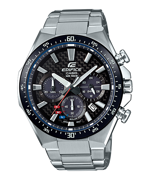 CASIO EDIFICE นาฬิกาข้อมือ นาฬิกากันน้ำ นาฬิกาของแท้ ประกันศูนย์ CMG 1 ปี รุ่น EQS-800CDB-1A นาฬิกาสีเงิน
