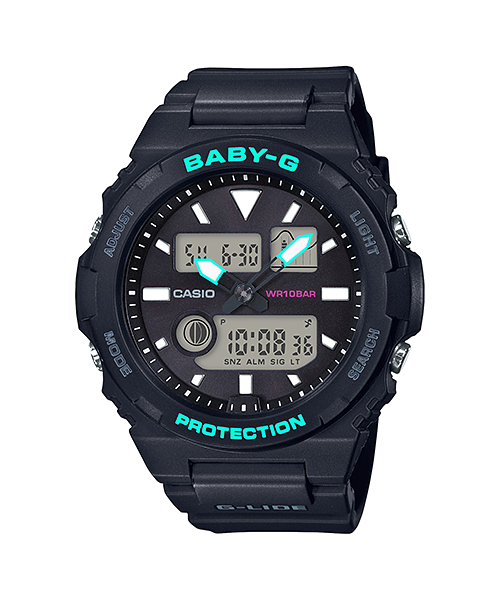 CASIO BABY-G นาฬิกาข้อมือ นาฬิกากันน้ำ นาฬิกาของแท้ ประกันศูนย์ CMG 1 ปี รุ่น BAX-100-1A นาฬิกาสีดำ