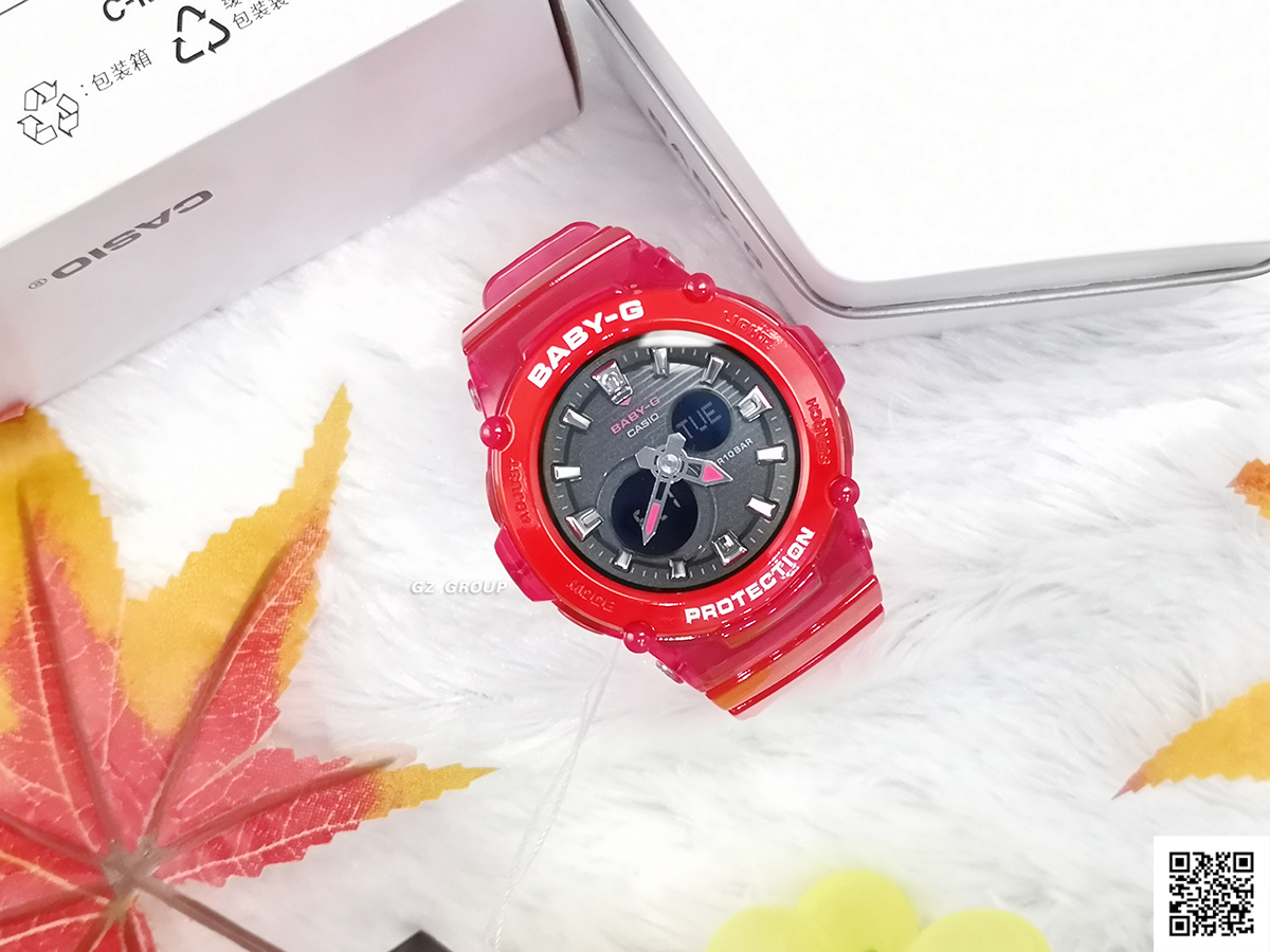 CASIO BABY-G นาฬิกาข้อมือ นาฬิกากันน้ำ นาฬิกาของแท้ ประกันศูนย์ CMG 1 ปี รุ่น BGA-270S-4A นาฬิกาสีชมพู
