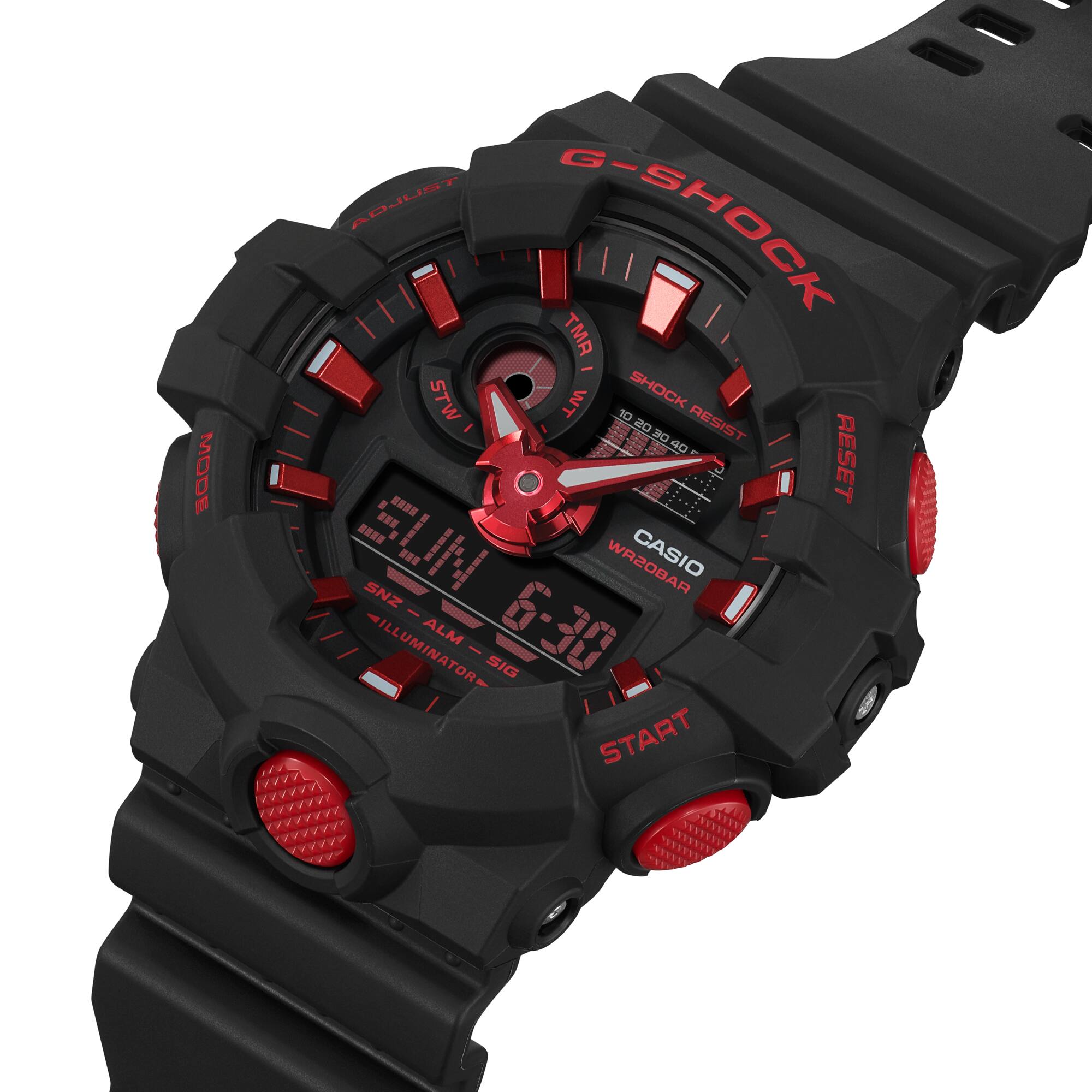 CASIO G-SHOCK นาฬิกาข้อมือ นาฬิกากันน้ำ นาฬิกาของแท้ ประกันศูนย์ CMG 1 ปี รุ่น GA-700BNR-1A นาฬิกาสีดำ