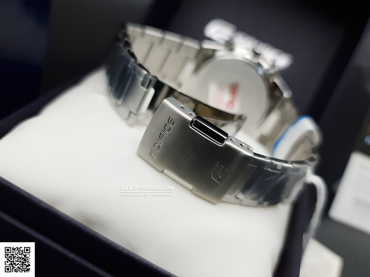 CASIO EDIFICE นาฬิกาข้อมือ นาฬิกากันน้ำ นาฬิกาของแท้ ประกันศูนย์ CMG 1 ปี รุ่น EQB-1100XDB-2A นาฬิกาสีเงิน