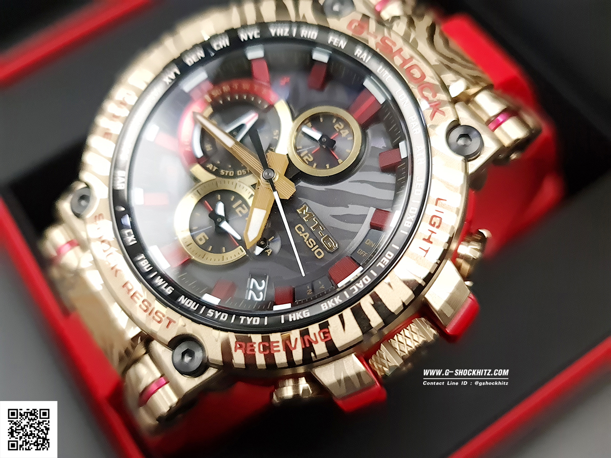 CASIO G-SHOCK นาฬิกาข้อมือ นาฬิกากันน้ำ นาฬิกาของแท้ ประกันศูนย์ CMG 1 ปี รุ่น MTG-B1000CX-4A นาฬิกาสีแดง