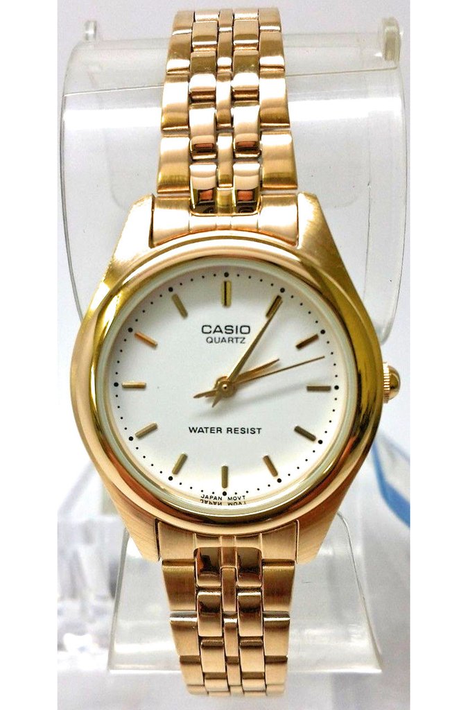 CASIO MID YEAR SALE นาฬิกาคาสิโอ พร้อมส่ง นาฬิกาข้อมือ นาฬิกากันน้ำ นาฬิกาของแท้ BTS ประกันศูนย์ CMG 1 ปี รุ่น LTP-1129N-7A นาฬิกาสีทอง