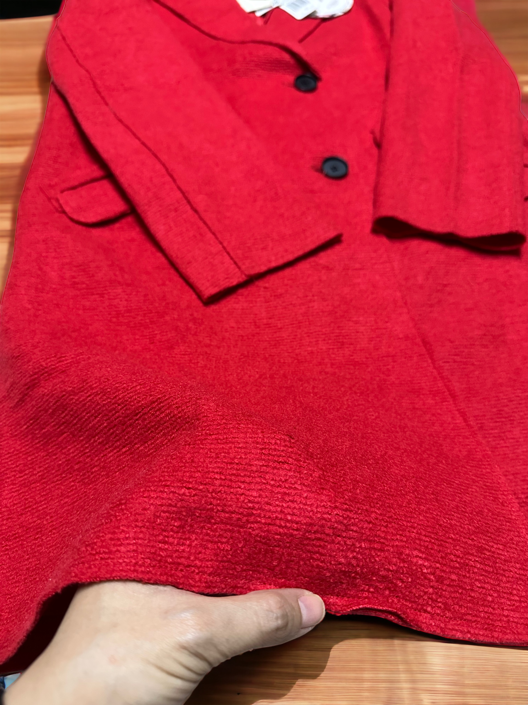 เสื้อโค้ท peacoat เสื้อโค้ทเฟอร์ โค้ทสีแแดง แบรนด์ La chapelle