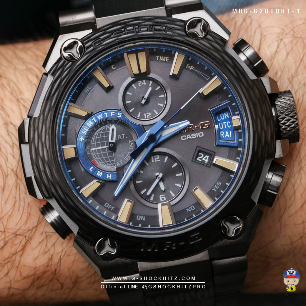CASIO G-SHOCK นาฬิกาข้อมือ นาฬิกากันน้ำ นาฬิกาของแท้ ประกันศูนย์ CMG 1 ปี รุ่น MRG-G2000HT-1A นาฬิกาสีดำ