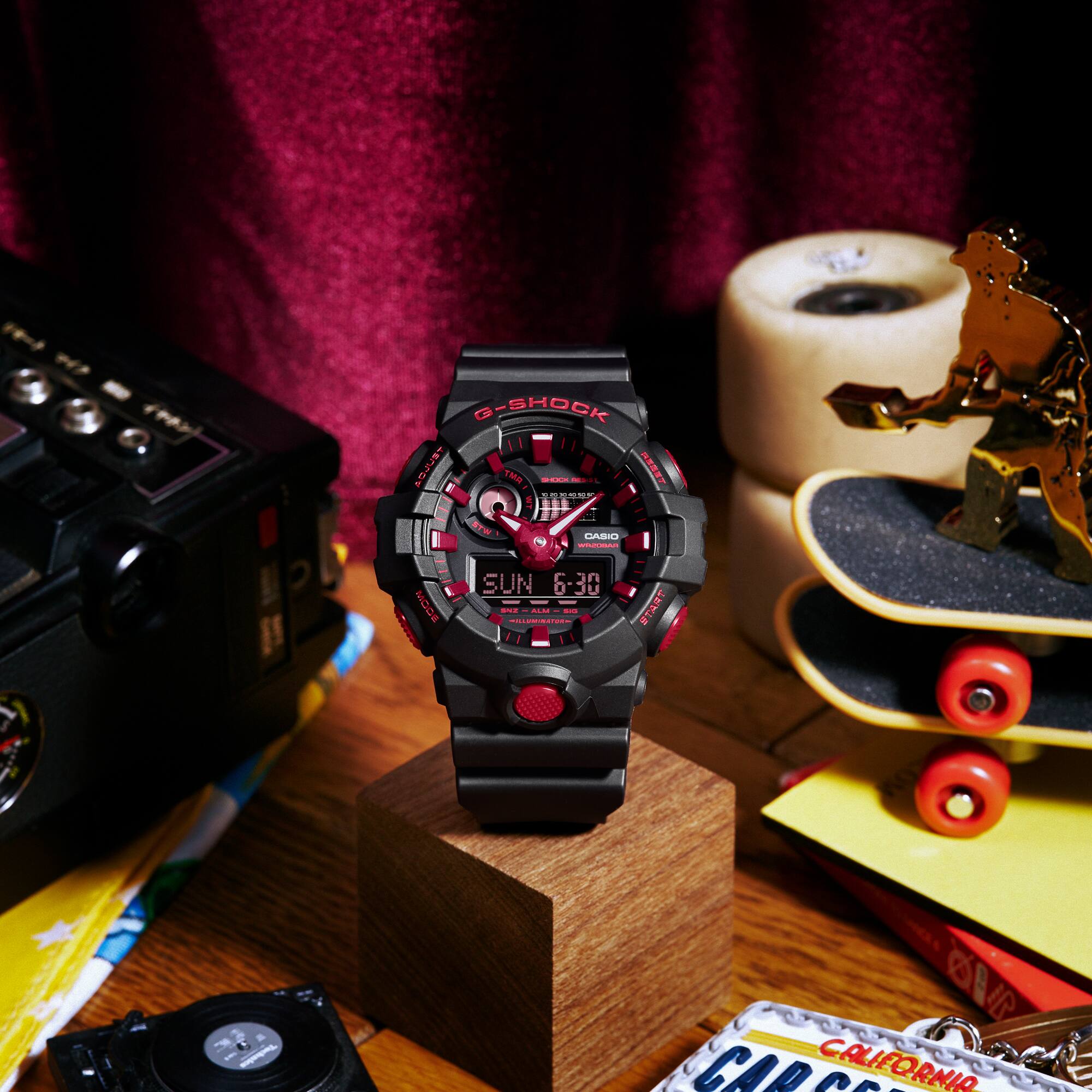 CASIO G-SHOCK นาฬิกาข้อมือ นาฬิกากันน้ำ นาฬิกาของแท้ ประกันศูนย์ CMG 1 ปี รุ่น GA-700BNR-1A นาฬิกาสีดำ