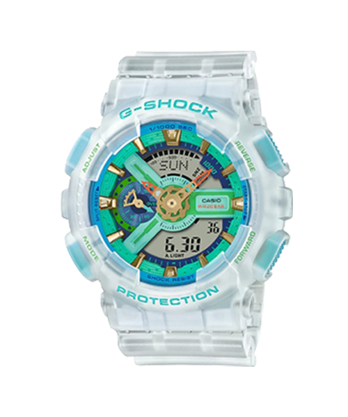 CASIO MID YEAR SALE G-SHOCK นาฬิกาข้อมือ นาฬิกากันน้ำ นาฬิกาของแท้ ประกันศูนย์ CMG 1 ปี รุ่น SLV-21A-7A นาฬิกาสีขาว