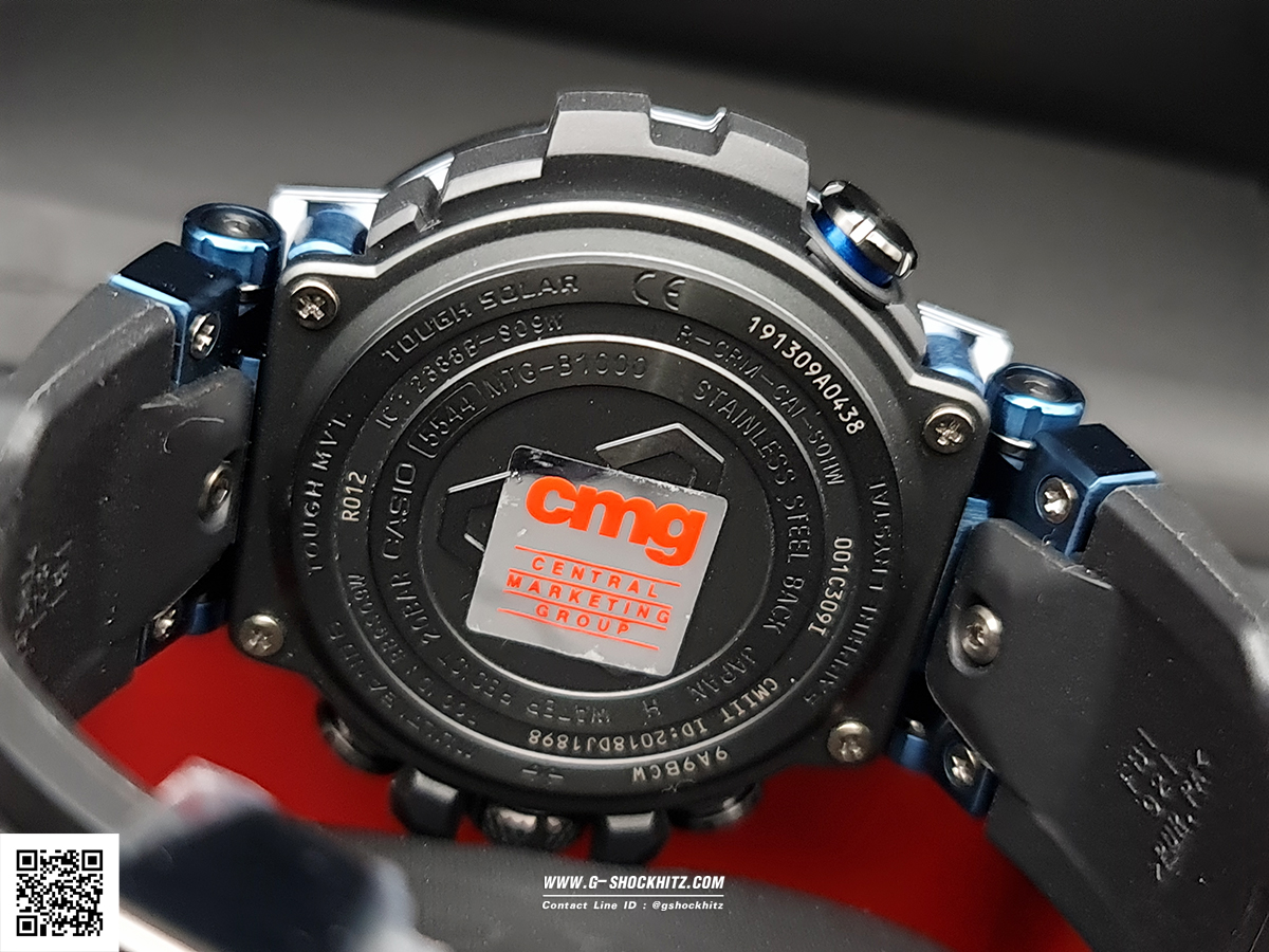 CASIO G-SHOCK นาฬิกาข้อมือ นาฬิกากันน้ำ นาฬิกาของแท้ ประกันศูนย์ CMG 1 ปี รุ่น MTG-B1000XB-1A นาฬิกาสีดำ