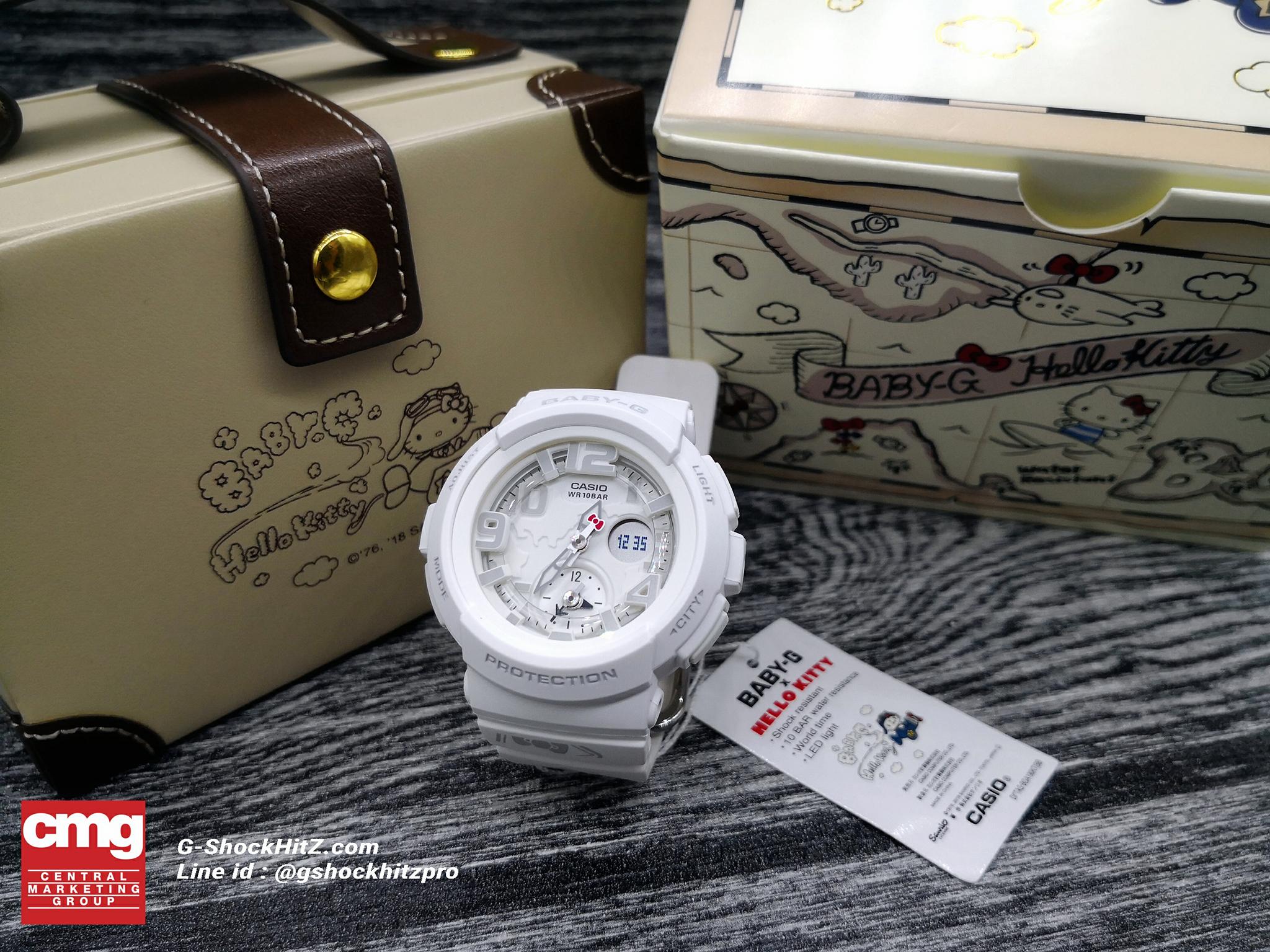 CASIO BABY-G นาฬิกาข้อมือ นาฬิกากันน้ำ นาฬิกาของแท้ ประกันศูนย์ CMG 1 ปี รุ่น BGA-190KT-7B นาฬิกาสีขาว