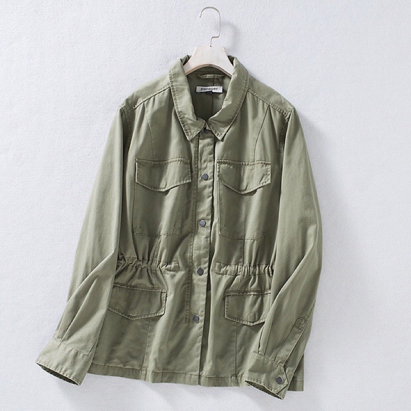 A.n.a (a new approach) เสื้อทหาร เสื้อฮู้ดเขียวทหาร เสื้อนอกแนวทหาร แบรนด์ A.n.a (a new approach) แพทเทินสวย เท่ห์มาก คะ Size S/M/L/XL สำเนา สำเนา สำเนา เขียว