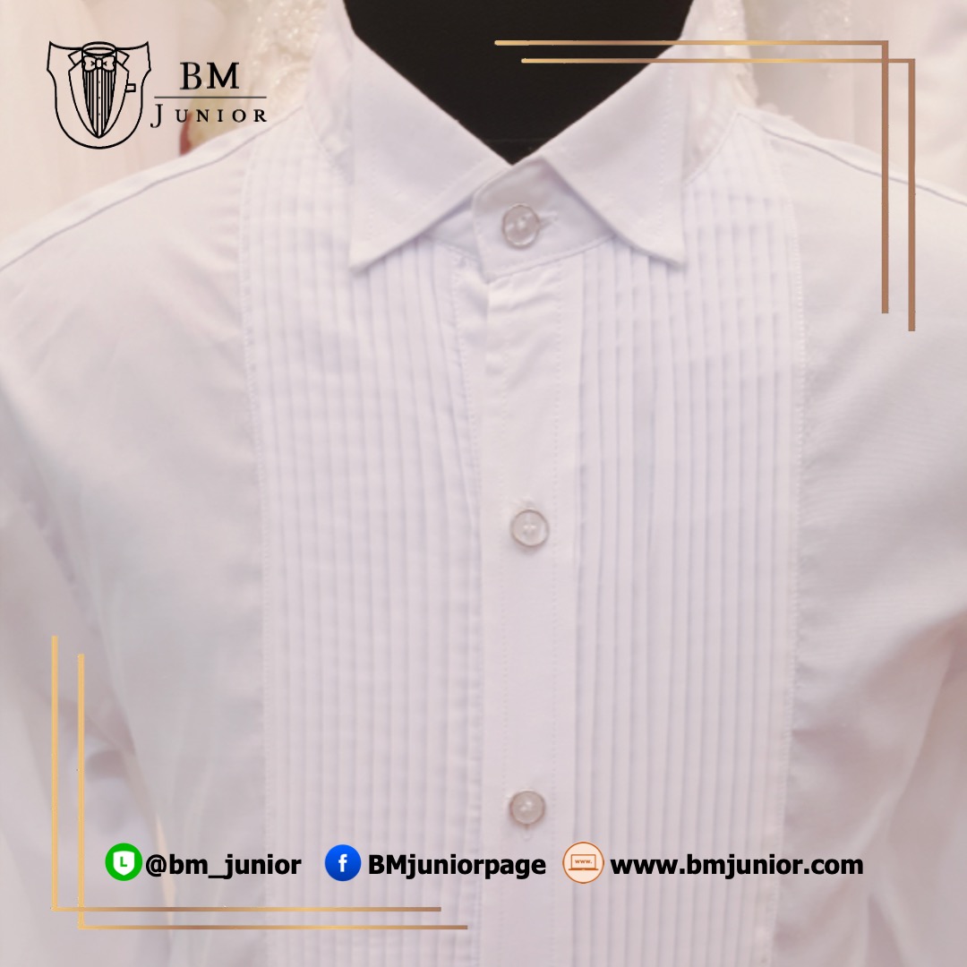 เสื้อเชิ้ตจีบ (สีขาว) | Pleats Shirt