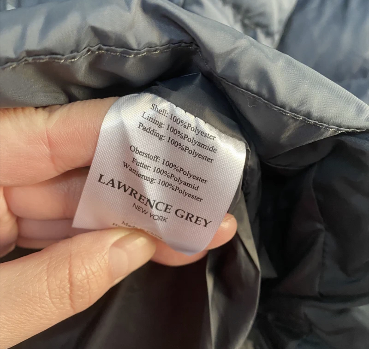 เสื้อกันหนาว เสื้อฮู้ดเฟอร์ บุนวมอุ่น แบรนด์ Lawrance Grey Newyork (padded puffer coat