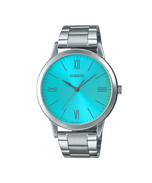 CASIO นาฬิกาคาสิโอ นาฬิกาข้อมือ นาฬิกากันน้ำ นาฬิกาของแท้ ประกันศูนย์ CMG 1 ปี รุ่น MTP-E600D-2B นาฬิกาสีเงิน