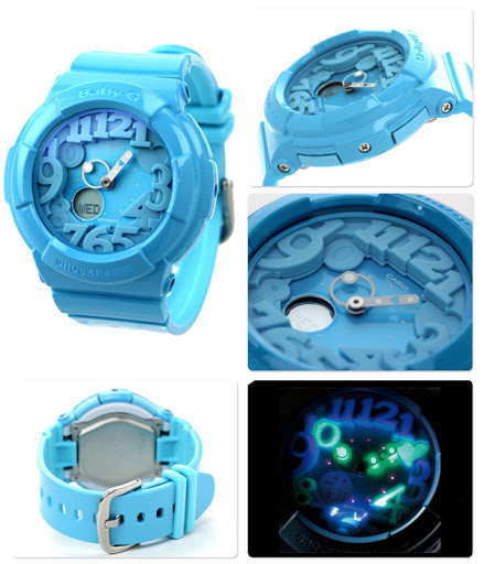 CASIO BABY-G นาฬิกาข้อมือ นาฬิกากันน้ำ นาฬิกาของแท้ ประกันศูนย์ CMG 1 ปี รุ่น BGA-130-2B นาฬิกาสีฟ้า