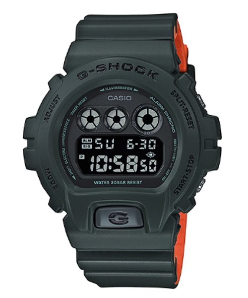 CASIO G-SHOCK นาฬิกาข้อมือ นาฬิกากันน้ำ นาฬิกาของแท้ ประกันศูนย์ CMG 1 ปี รุ่น DW-6900LU-3D นาฬิกาสีเขียว