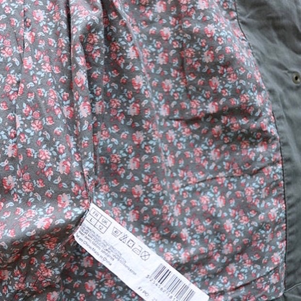 เสื้อนอกเขียวทหาร เสื้อแจ็คเก็ต แนวทหาร แพทเทิน สวย เท่ห์ มาก แบรนด์ In extenso เขียวเทา