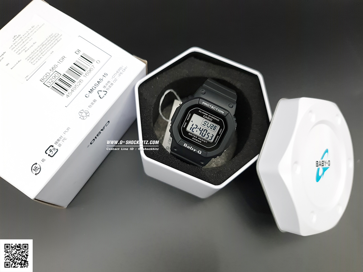CASIO BABY-G นาฬิกาข้อมือ นาฬิกากันน้ำ นาฬิกาของแท้ ประกันศูนย์ CMG 1 ปี รุ่น BGD-560-1 นาฬิกาสีดำ