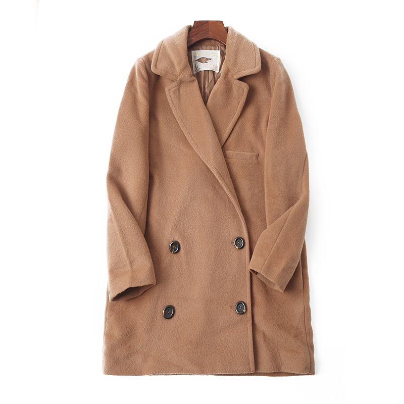 เสื้อโค้ท peacoat เสื้อโค้ทเฟอร์ โค้ทสักหลาดสีน้ำตาลกากี แบรนด์ DISCOAT(Japan)