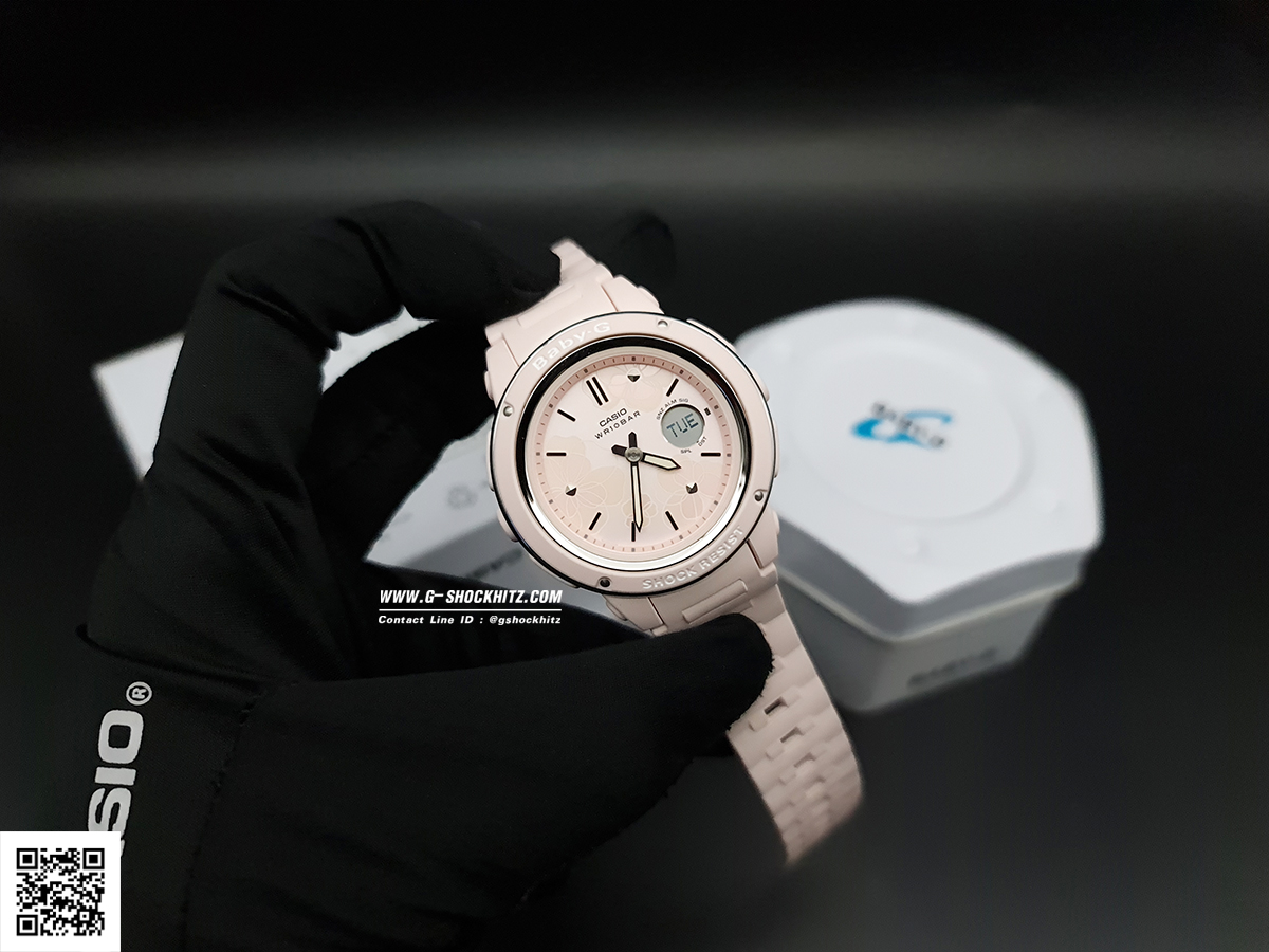 CASIO BABY-G นาฬิกาข้อมือ นาฬิกากันน้ำ นาฬิกาของแท้ ประกันศูนย์ CMG 1 ปี รุ่น BGA-150FL-4A นาฬิกาสีชมพู