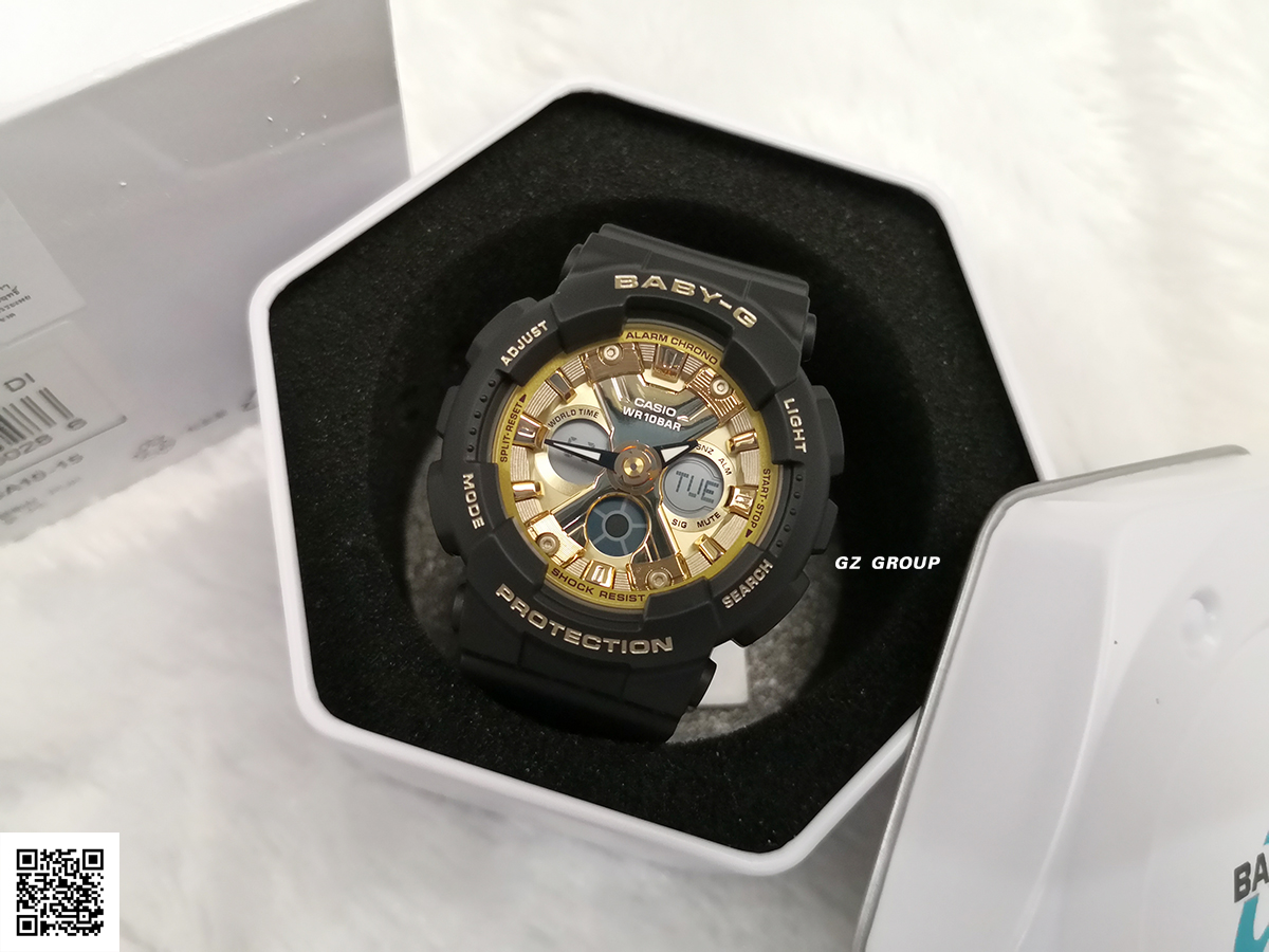 CASIO BABY-G นาฬิกาข้อมือ นาฬิกากันน้ำ นาฬิกาของแท้ ประกันศูนย์ CMG 1 ปี รุ่น BA-130-1A3 นาฬิกาสีดำ