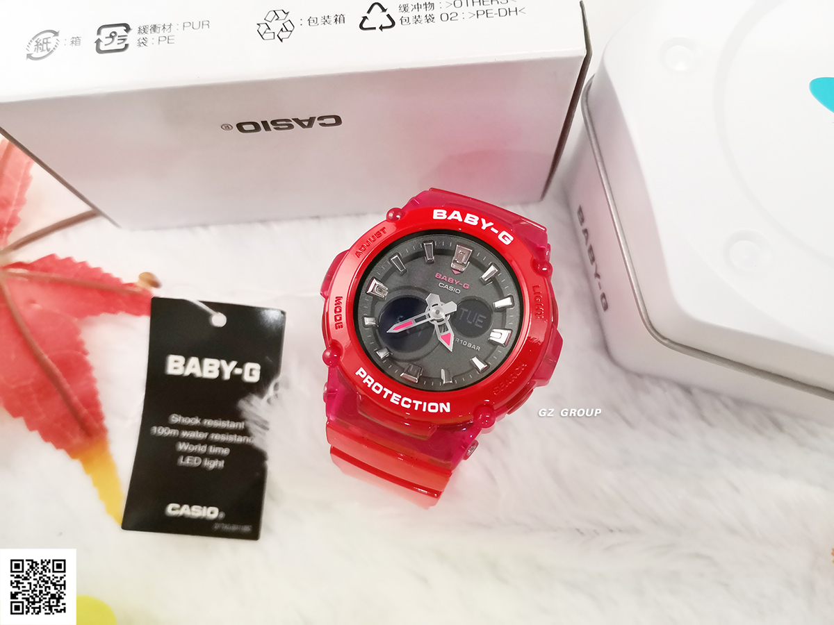 CASIO BABY-G นาฬิกาข้อมือ นาฬิกากันน้ำ นาฬิกาของแท้ ประกันศูนย์ CMG 1 ปี รุ่น BGA-270S-4A นาฬิกาสีชมพู