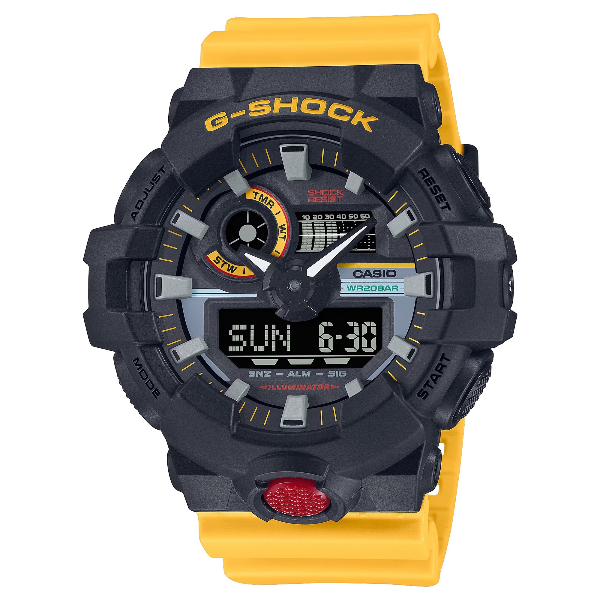 CASIO MID YEAR SALE G-SHOCK นาฬิกาข้อมือ นาฬิกากันน้ำ นาฬิกาของแท้ ประกันศูนย์ CMG 1 ปี รุ่น GA-700MT-1A9 นาฬิกาสีดำ