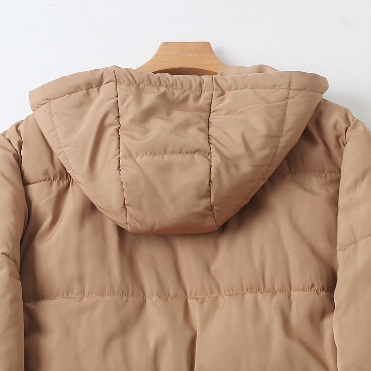 เสื้อกันหนาว เสื้อฮู้ดเฟอร์ บุนวมอุ่น สีนู้ดส้ม แบรนด์ Cranberry jeans (padded puffer coat สำเนา