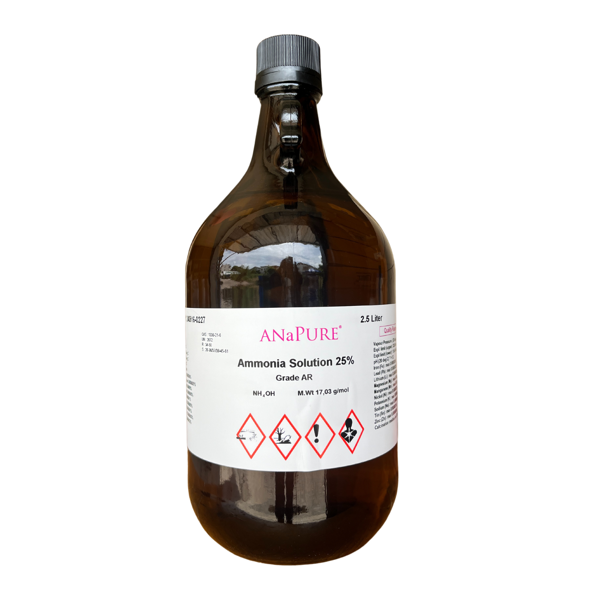 Ammonia Solution 25%, AR 2.5 L. ANaPURE™